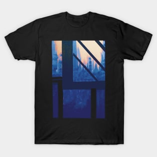 Blue Cityscape early evening T-Shirt